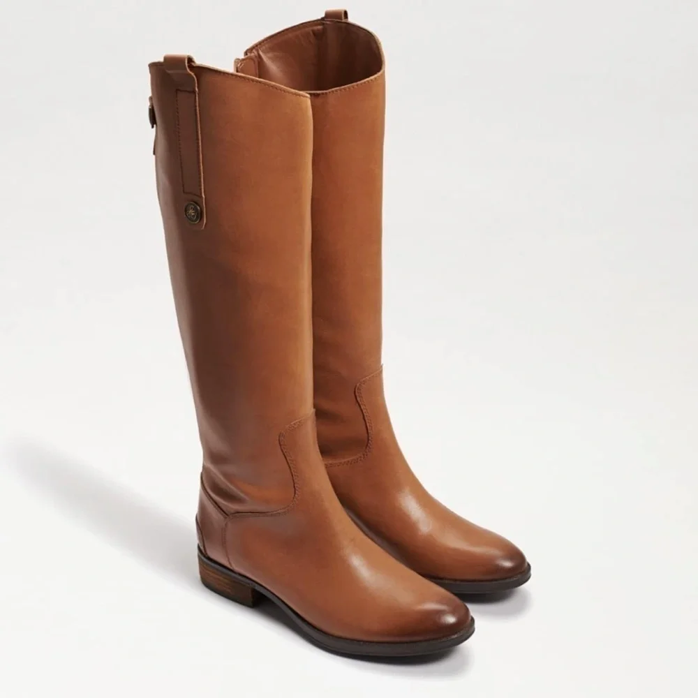 Sam Edelman | Penny2 Wide Calf Leather Riding Boot Size 4.5 Whiskey